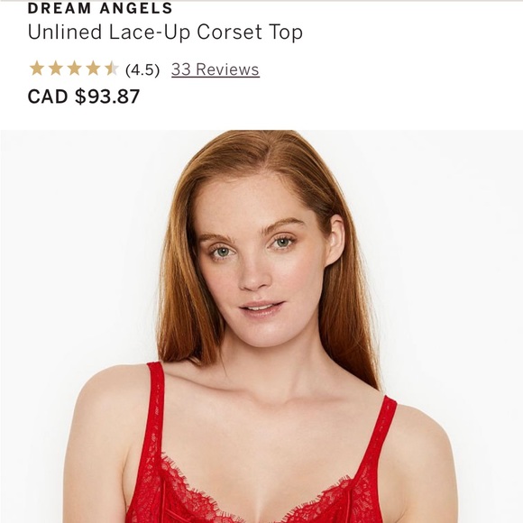 Victoria Secret - DREAM ANGELS
Unlined Lace-Up Corset Top ST 11177017 - Picture 3 of 6